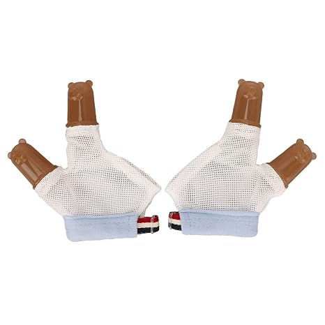 1 Pairs Baby Stop Thumb Sucking Finger Guard Kid Infant Stop Thumb Sucking Kit Soft Mesh Fabric Stop Sucking Glove No Scratch Breathable Finger Thumb Protector (M.)