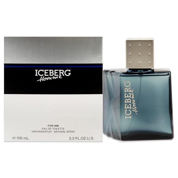 Iceberg Homme - Aromatic Fougere Fragrance For The Classic Gentleman - Clean And Refreshing EDT Spray Cologne For Men - Fresh Citrus Notes Of Lavender, Lemon, Jasmine, Oakmoss, And Cedar - 3.3 Oz