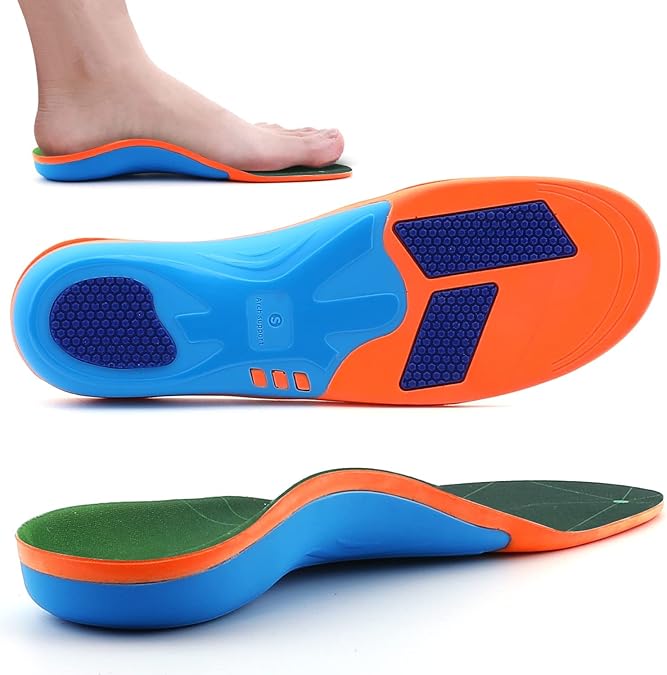 VALSOLE Plantar Fasciitis Orthotic Shoe Inserts,Athletic Running Insoles for Women and Men,Arch Support Gel Comfort Shoe Insoles,Relieve Fallen Arch,Flat Feet,metatarsalgia,Pronation,Heel Pain...