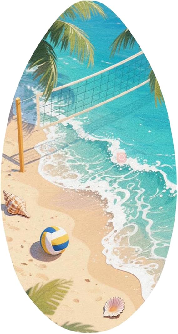 Compact Skimboard with High Gloss Finish, Ideal for Shallow Water Use