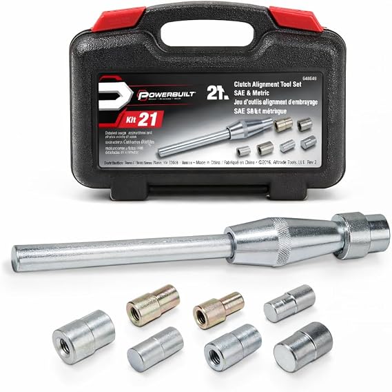 Powerbuilt Metric and SAE Clutch Alignment Tool Set, Clutch Pilot Tool Set, 8 Piece for aligning clutch components when installing a new clutch - 648649