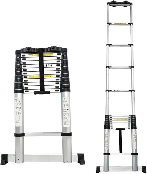 Telescoping Ladder 8m/ 7m/ 6m/ 5m/ 4m/ 3m/ 2m/ 1m Tall, Extendable Telescopic Ladders for Home Attic & Outdoor Building, 330LB Capacity (Size : 1.4m/4.6ft)