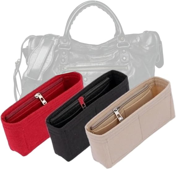 Bag Organizer for Balenciaga Classic City Handbag(38L x 25H x 13D cm) (Black, Style A: Exposure)