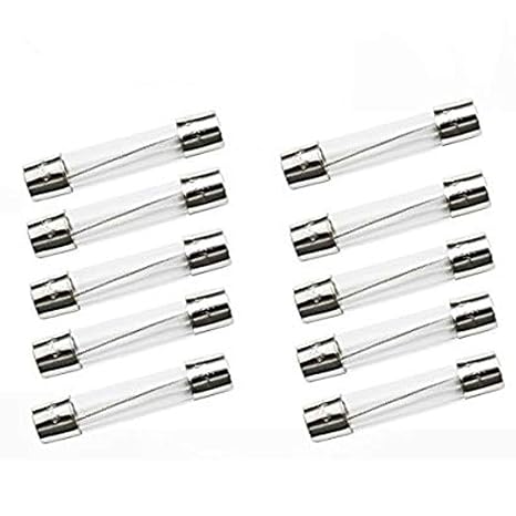 Compstudio 20Pcs T20AL250V 6x30mm 20A 250V Slow Blow Fuse Glass Slow-Acting Time-delay Fuse (1/4" x 1-1/4")