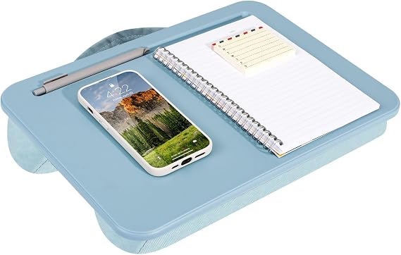 LAPGEAR Compact Lap Desk Fits Up to 14 Laptops Sky Blue Style No. 43103