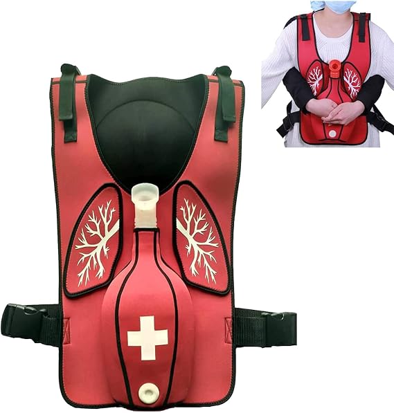Anti Choking Device for Adult,Choking Rescue Device for First Responder,Airway Obstruction Simulation Training Wearing Vest,Simulated Self-Rescue
