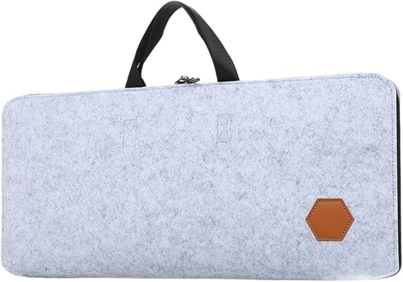 Mechanical Keyboard Storage Bag Case with Handle, Light Grey 45x18cm