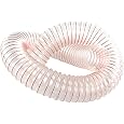 PU Flexible Hose Copper Wire Transparent 1 Meter (39.37 Inches) 1.2mm Wall Thickness Multiple Sizes(Inner diameter:60mm)