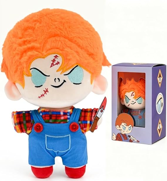 10.2" Scary Doll Plush, Creepy Cute Horror Collectible Gift | Premium plush. Gothic decor. Prank gift for horror fans. 14+ collectible.