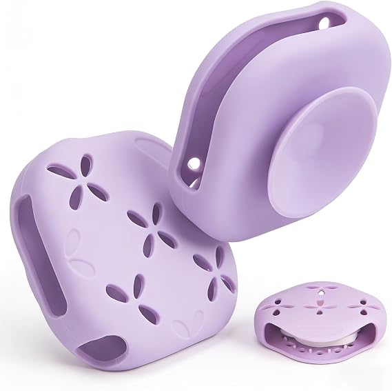 Silicone Shower Steamer Holder with Suction Cup - 3.28" Aromatherapy Steamer Tray for Shower Wall & Floor - Draining Soap Dish & Bath Bomb Hanger for Bathroom, Bedroom & Living Room - Easy Clean