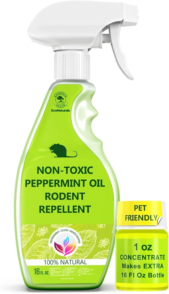 All Natural Peppermint Oil Spray Peppermint Oil Spray for Mice and Rats 2 Bottle Value - 16oz + 1oz Concentrate