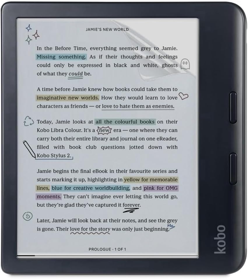 Displayschutzfolie für Kobo Libra Color / Libra2-7 Zoll (178 cm) blendfreie Folie/Libra Farbe 3 Stück