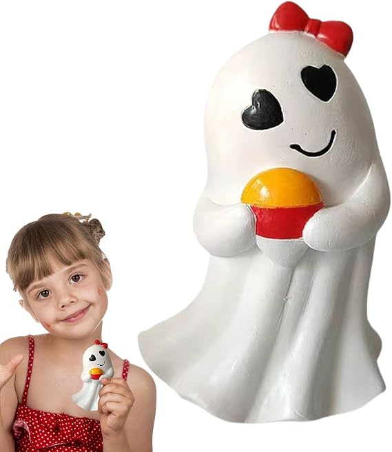 Ghost Figurine Cute Spooky Small Resin
