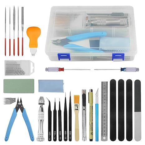 41 Piece Modelling Tool Set Gundam Model Tool Set with Plastic Box Hobby Model Making Construction and Fixing