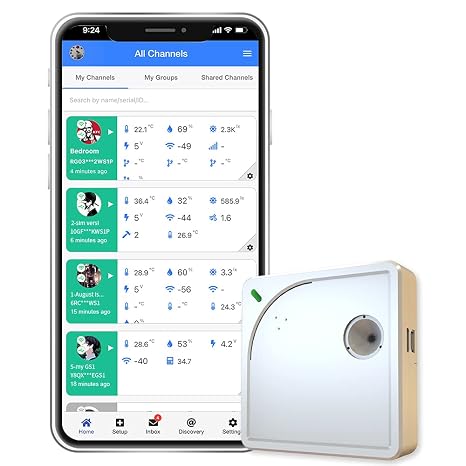 WS1 WiFi Environmental Sensor: Temp, Humidity, Light Monitoring | External Probe | Alerts, Schedule Reports & Device Sharing | Local Deployment| IFTTT & Alexa | 2.4GHz WiFi, No Hub Needed