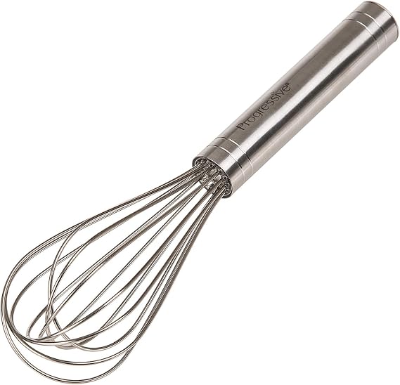 PrepWorks by Progressive 8-Inch Balloon Whisk Handheld Steel Wire Whisk for Blending, Whisking, Beating & Stirring, BPA-Free, Dishwasher Safe