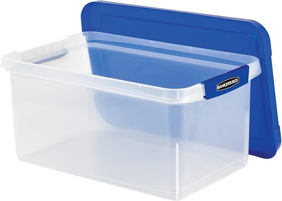 Bankers Box 20-Inch Heavy-Duty Plastic File Box, Letter