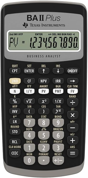 Texas Instruments BA II Plus Professional Advanced Financial Calculator
