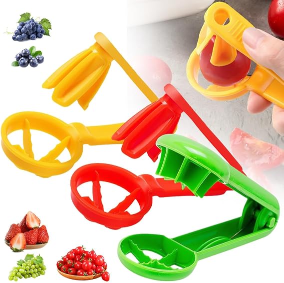 Cherry Tomato Strawberry Slicer, 2024 New Grape Cutter Grape Slicer for Toddlers, Grape Cutter Quarter Fruit Slicer tool for Vegetable Fruit Salad Cake Decoration (3PCS)