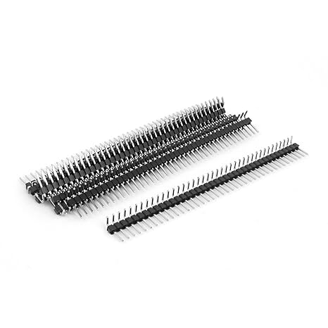 uxcell Right Angle Single Row 40-pin 2.54mm Male Header for Breadboard (Pack of 10)