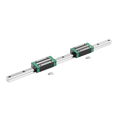 Square Linear Guideway Rail HGH25 29.13 inch  740mm 2Pcs HGH25 HA Long Carriage Slider Block for CNC Machine and DIY Project