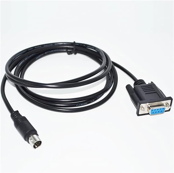 RS232 DB9 9P D-SUB9PIN Female to MINI DIN 8P MD8P MINIDIN8P Male Adapter Converter PLC Programming Cable(3m)