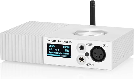 Douk Audio U8 HiFi Dual ES9038Q2M Bluetooth 5.0 Balanced DAC XMOS USB Decoder, Supports DSD512, LDAC, and 32Bit/768kHz for Home Audio and Studio Use