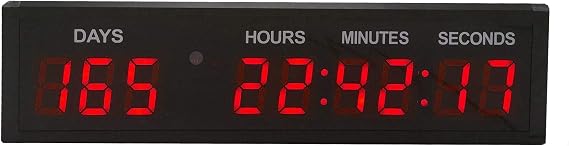 LED Countdown Clock Safety Event Timer with Remote and Buttons for 1.8 9 Digits