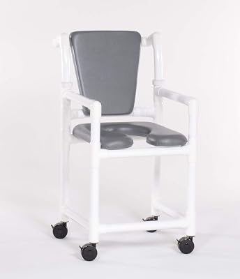 Value Line IPU Shower Chair VL OF700 Open Front Soft Seat and Soft Backrest Gray