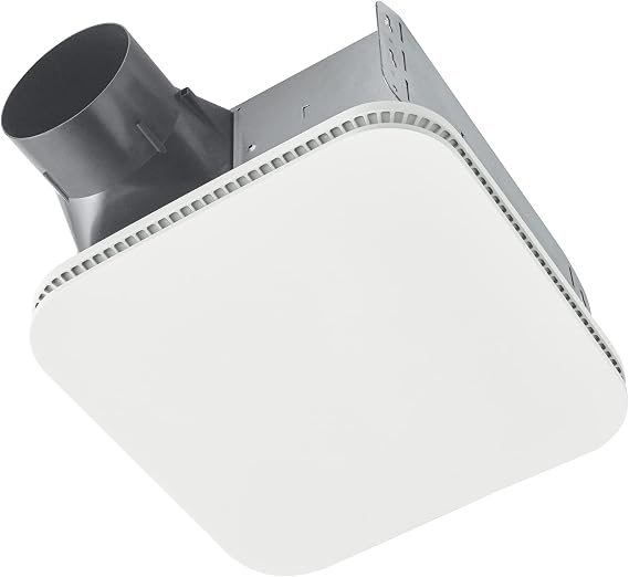 Broan-NuTone Bathroom Exhaust Fan Easy Retrofit Without Attic Access, Ultra-Quiet 0.7 Sones, 80 CFM, ENERGY STAR Certified, Moisture & Odor Control with Easy-Clean Grille