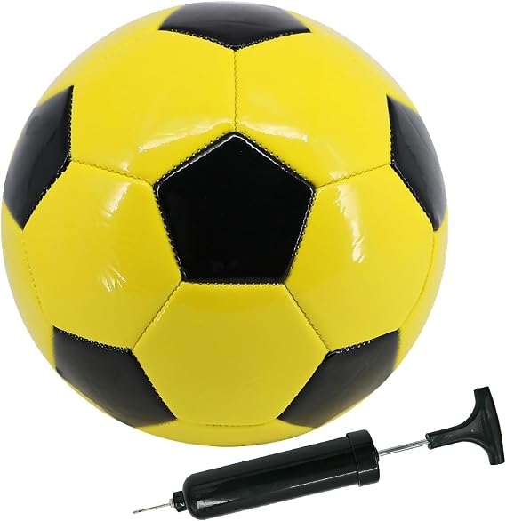 Soccer Ball Size 3 4 5 Kid Youth Adult for Fun Wear Resistant Leather Come with Inflator Training Practice Child Toy Balls Gift School Football Competition