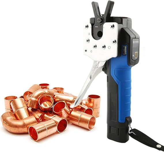 Power Flaring Tool, Flare Tool for Copper Pipe, 3/4" Max OD, with Dies, Rechargeable Battery, HVAC Flaring Tool Kit, Quick Charge