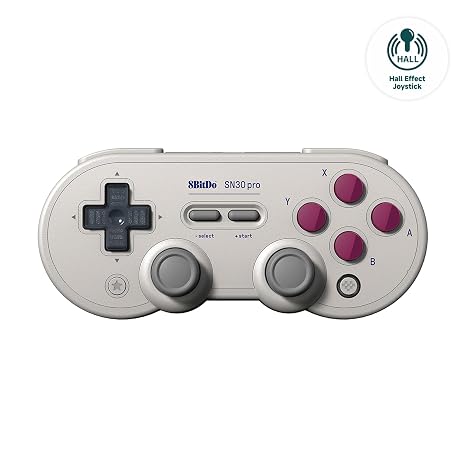 AKNES 8Bitdo SN30 Pro Wireless Bluetooth Controller, Hall Effect Joystick