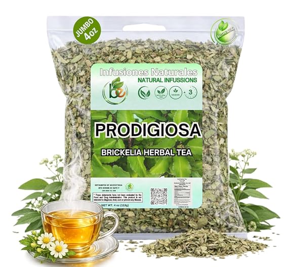 Prodigiosa Herbal Tea 4 oz (113g) 100% Natural Mexican Herb Wildcrafted Brickellia Vegan, Non-GMO Loose Leaf Herbal Infusion by Bexpertsusa