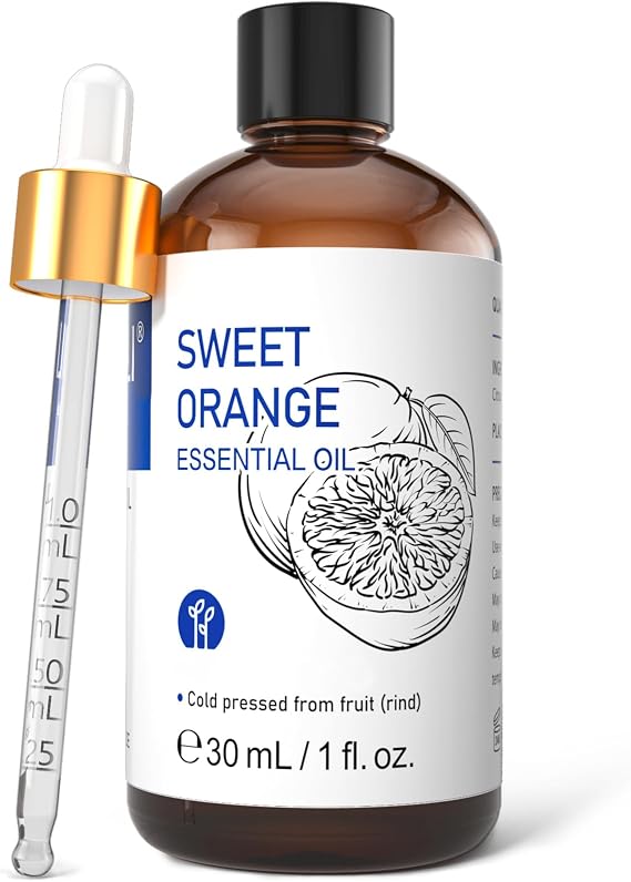 HIQILI Sweet Orange Essential Oil for Diffusers & Skin Care