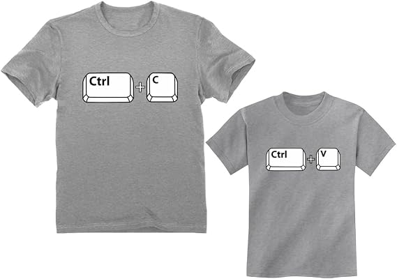 Tstars Ctrl C Ctrl V Dad Kid Matching Shirts Funny Copy Paste Father's Day