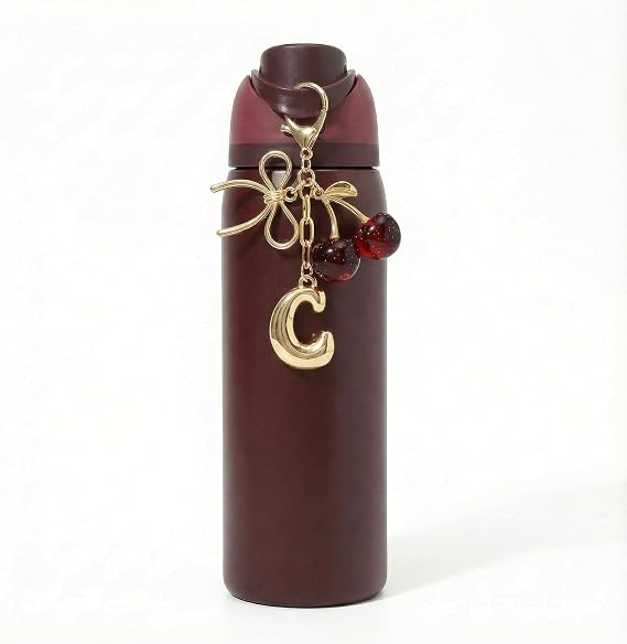 Black Cherry for Owala Water Bottle 16oz, 19oz, 24 oz, 32 oz, 41 oz, Black Red Cherry with Cute Cherries and Bow Pendant - Perfect Accessories for Owala Tumbler | for Owalas FreeSip, Decor Gift