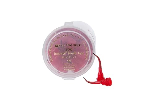 Ultradent 123 Inspiral Dental Brush Tips Red Single Use 0.79 mm 100/Pk