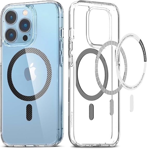 Spigen for iPhone 13 Pro Case, Ultra Hybrid MagFit [Anti-Yellowing] [Compatible with Magsafe] - Carbon Fiber
