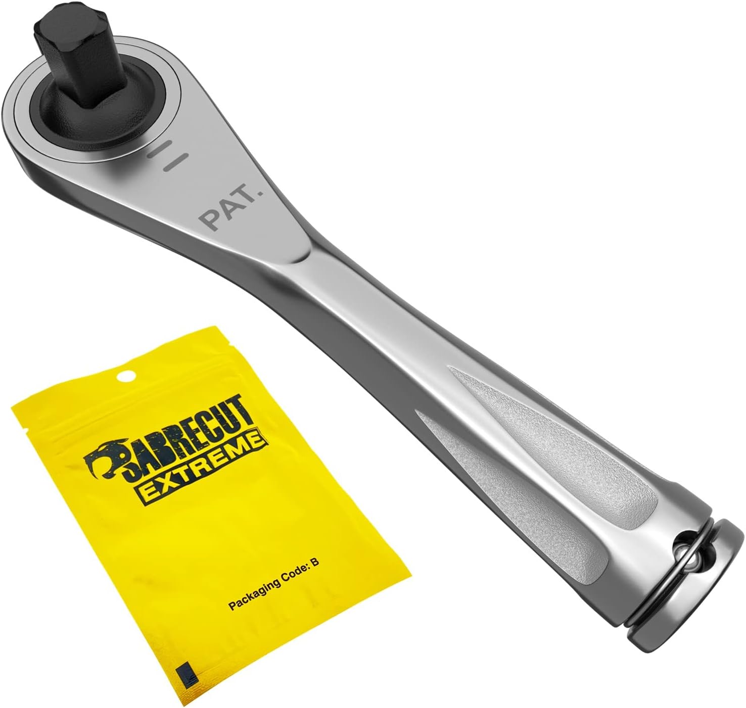 SabreCut 1 x MRSC03 Mini Micro Ratchet 14 Square 14 6.3mm HEX Drive Stainless Steel Professional 72 Tooth Gear Hand Ratchet Wrench