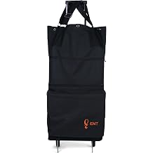 ENTCANTA MINE Model Quiet 2 Wheel Work Load Carrying Case, Laptop, Foldable Telescopic sleeves, Black