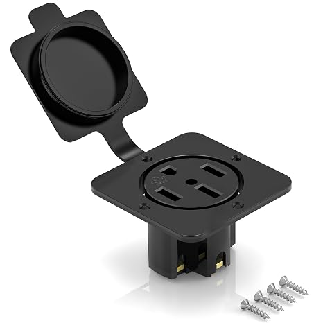 NEMA 14-50 Outlet 50 Amp 4 Prong Receptacle Dustproof 240 Volt Industrial Grade for RVs, EVs, UL Listed