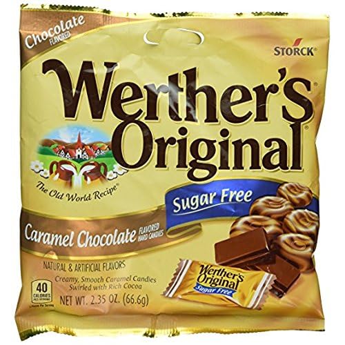 Werther`s Original SUGAR FREE Caramel Chocolate Flavor 1-2.35 oz bag