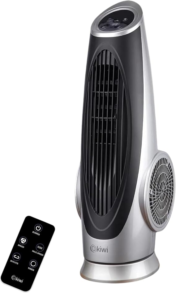 Tower Type Turbo Fan with Horizontal Swing Function with Digital Instrument Panel [Energy Class A+++]