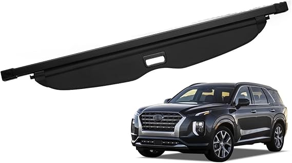 Cargo Cover Compatible with Hyundai Palisade 2019-2023 Rear Cargo Cover Retractable Trunk Car Privacy Shades