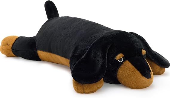MorisMos 100cm/40in Dachshund Teddy Plush, Huggable Dog Teddy Stuffed Animal, Body Pillow for Cuddling on Bed or Sofa, Gift for Kids Girls Boys Adult Dog Lover, Birthday Decor