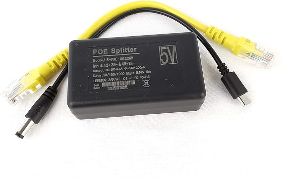 5V 4A Gigabit USB Type C Active PoE Splitter for RPi 5 RPi5 4B