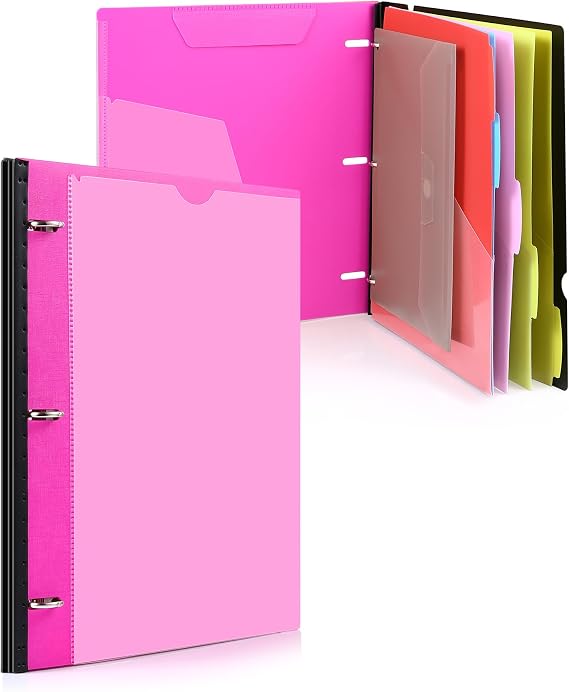WOT I Telescoping Project Organizer, 1 Inch 3 Ring Binder, Pink