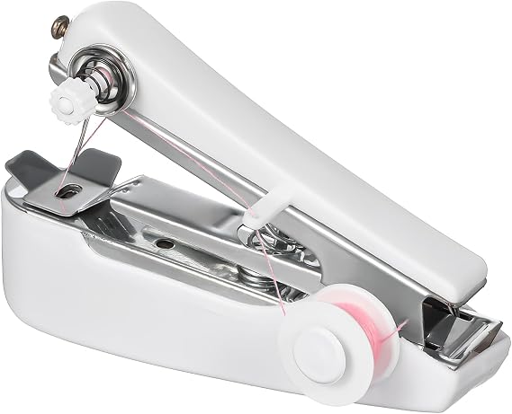 Mini Portable Electric Sewing Machine for Handheld Sewing Machine Quick Repairing and Crafting Easy to Use Fast Stitching Tool Random Color