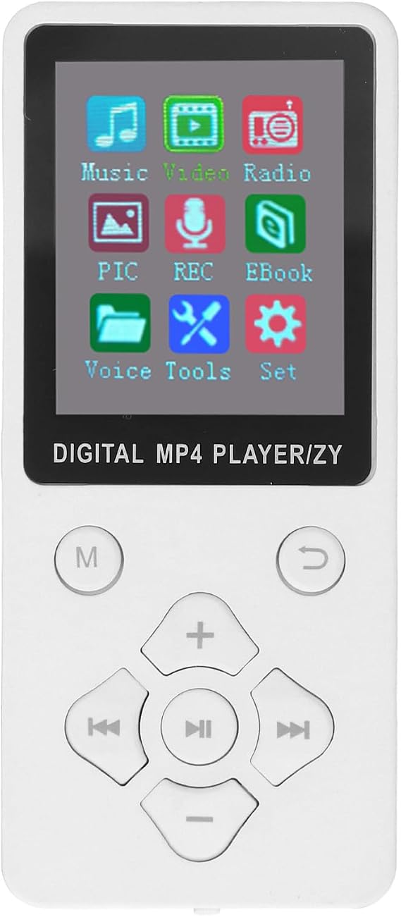 MP3 Player MP4 Player, Super Thin 1.8 Inch Color Screen 128G Expandable Memory MP3 Music Player with Speaker, FM Radio, Voice Recorder, Bluetooth 5.0 Portable Video Music Player